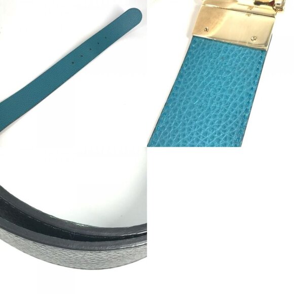 Gucci Belt Double G GG Logo Leather Black main image 5